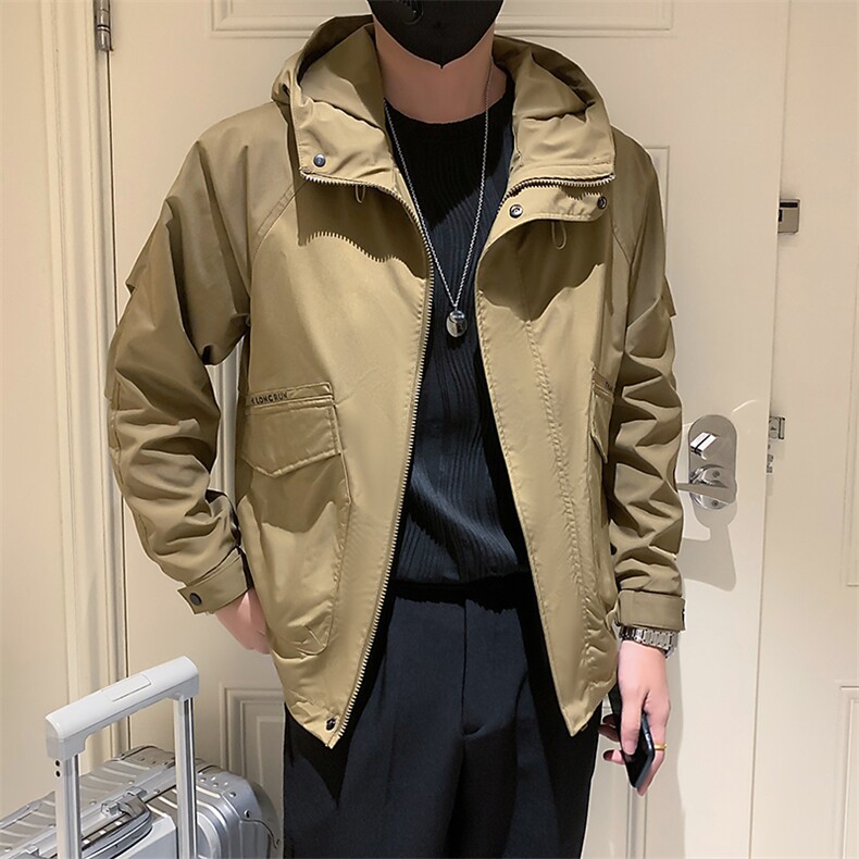 2025新款春季冲锋衣外套男潮牌连帽工装夹克A313-1-8811-P115,男装夹克,电商A313-1