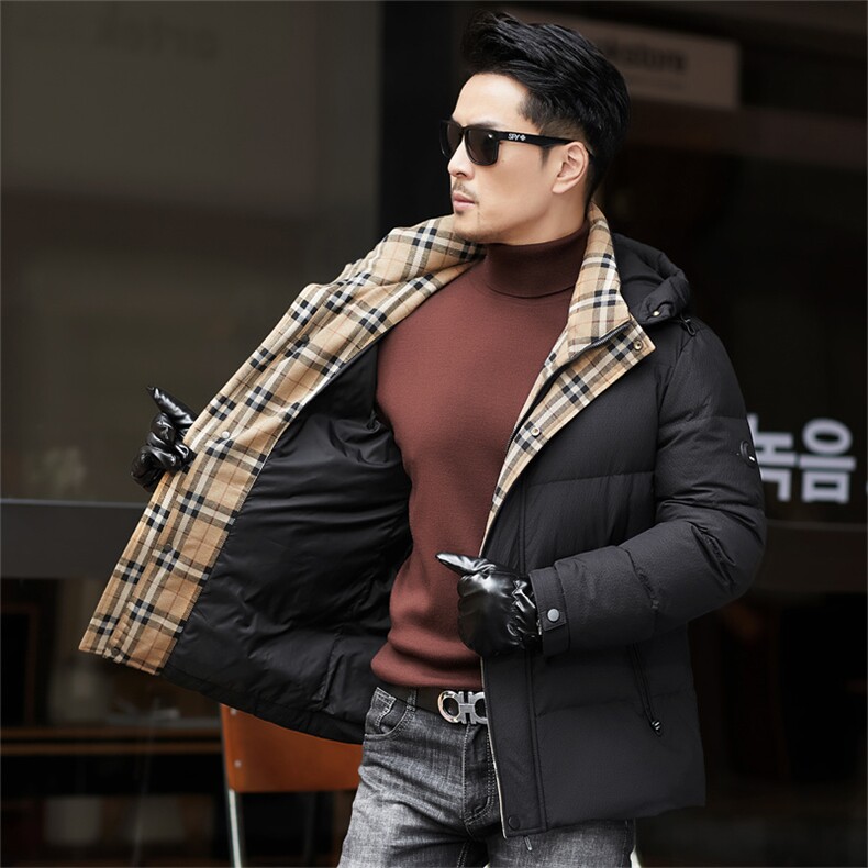ZMS-M9816新款冬季男士白鸭绒羽绒服可脱卸帽保暖外套修身大衣,男装羽绒服,电商B360