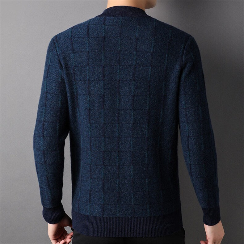 轻奢高货商场品质做工精细百分百山羊绒厚款套衫，男装羊绒套衫，钱塘207-1