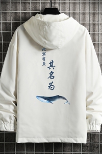 JK65261-P45 连帽夹克男大码胖子棒球服上衣外套 网格挂拍图片