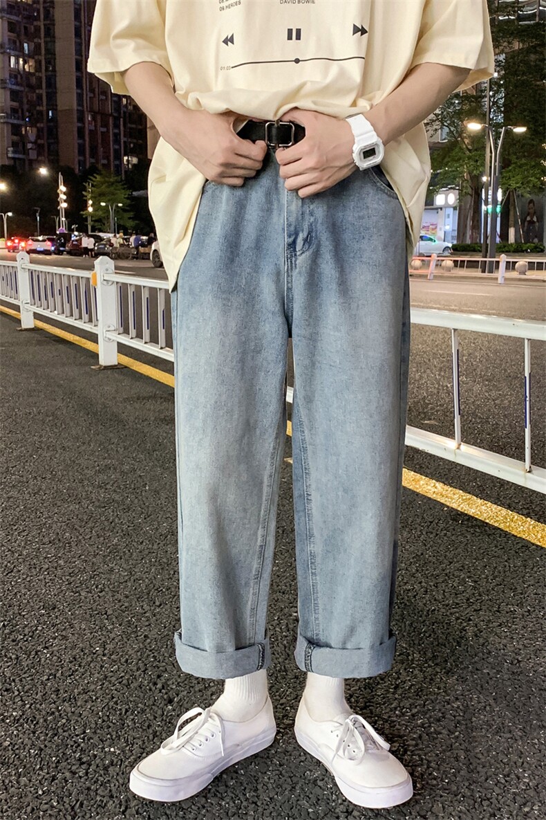 NK3002-P48基础百搭牛仔裤男士直筒裤男裤长裤子男小脚裤,男装牛仔裤,电商A040