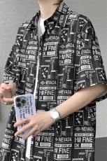 8XL-M花衬衫男短袖夏季薄款冰丝半袖宽松大码休闲外套DC28008P38，男装T恤，电商B312
