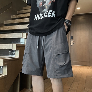 夏季轻薄工装短裤男2024新款美式潮牌运动五分裤现货 K8057-P32图片