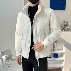 B353811P180白2022冬新款男士立领羽绒服小伙简约短款保暖控258，男装羽绒服，电商B353