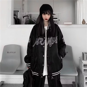 410-P43 美式棒球服男女宽松刺绣秋季ins高街潮流休闲夹克图片