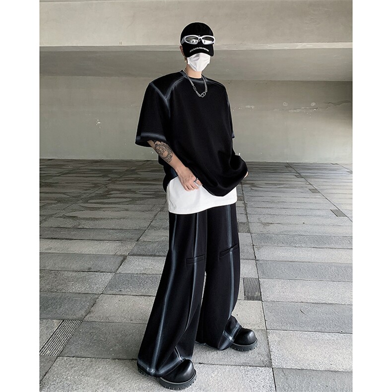 现货!24设计感喷绘垫肩套装TZ09衣服58。裤子68现货,男装休闲套装,电商B288
