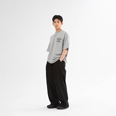 南夏乔装2025夏季新款日系潮流刺绣休闲圆领短袖复古中性宽松T恤，男装T恤，电商S006（B521）