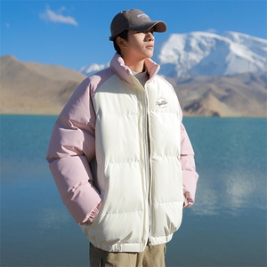 现货 抖音得物可供视频 三防加厚羽绒拼接棉衣外套面包棉服 86627图片