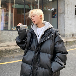 8XL-M 高品质！！特大码羽绒服假两件皮棉袄连帽羽绒服YRFC02P190图片