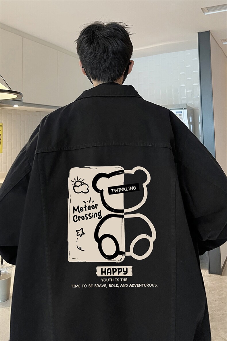 牛仔夹克男大码牛仔外套男茄克NJ77352-P60,男装夹克,电商A040