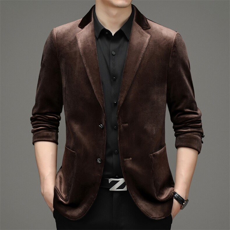 2023新款男士秋季休闲中年男款外套爸爸装西服上衣HM8311-P200,男装西服,电商B212（原钱塘6029）