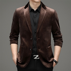 2023新款男士秋季休闲中年男款外套爸爸装西服上衣HM8311-P200，男装西服，电商B212（原钱塘6029）