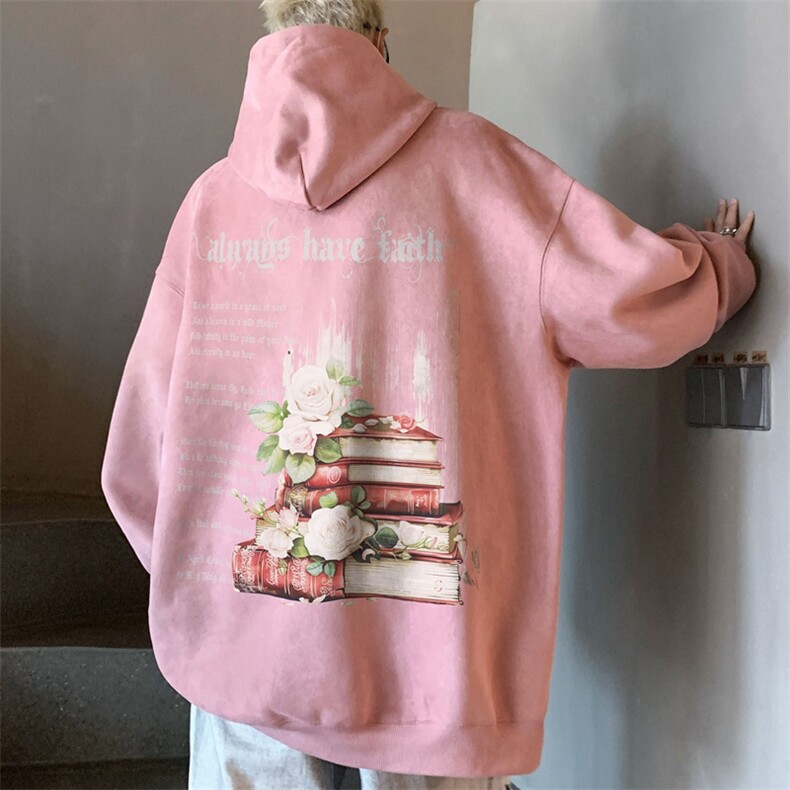 2024美式复古松连帽麂皮绒卫衣XZ301B-JB1003-P55,男装卫衣,星座301B