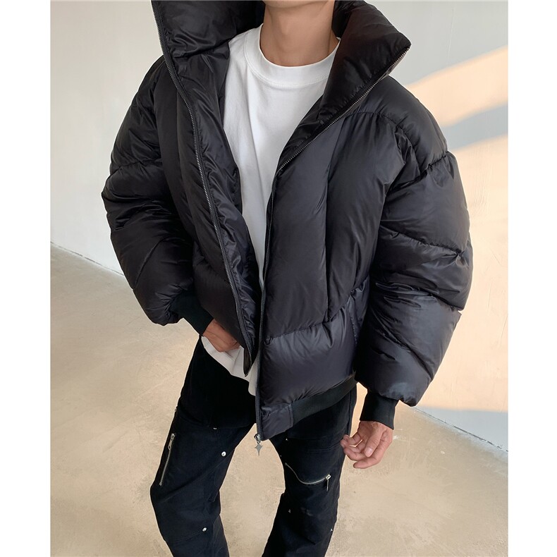美式短款cleanfit十字星盔甲羽绒棉服面包服立领外套男H1032P128,男装棉衣,电商A341
