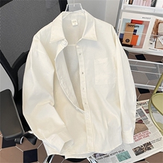 F126-P38日系简约工装衬衫男春季潮牌ins宽松长袖休闲外套，男装衬衫，星座512-6
