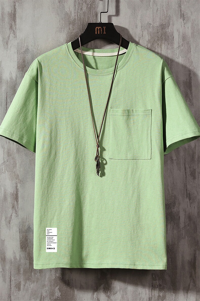 DX24045-P25大口袋百搭短袖t恤男大码半袖体恤上衣服,男装T恤,电商A040A