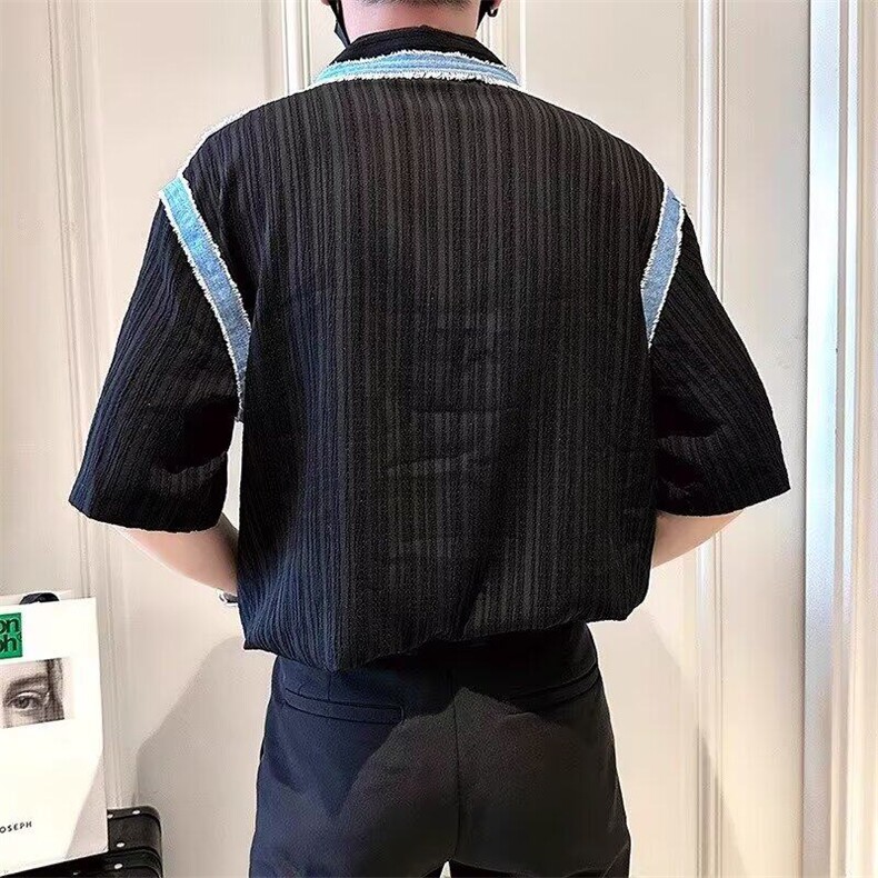网络图现货夏装新款男设计个性短袖衬衫R22501-P48,男装T恤,星座1005-4