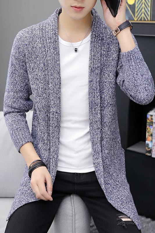 9619春秋新款男士中长款开衫韩版修身薄款毛衣青年线衫外套,男装针织衫/毛衣,电商D310（原电商305）