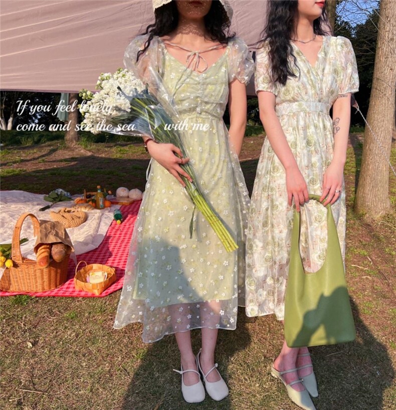 剪花温柔风连衣裙，女装连衣裙，Mu Mu