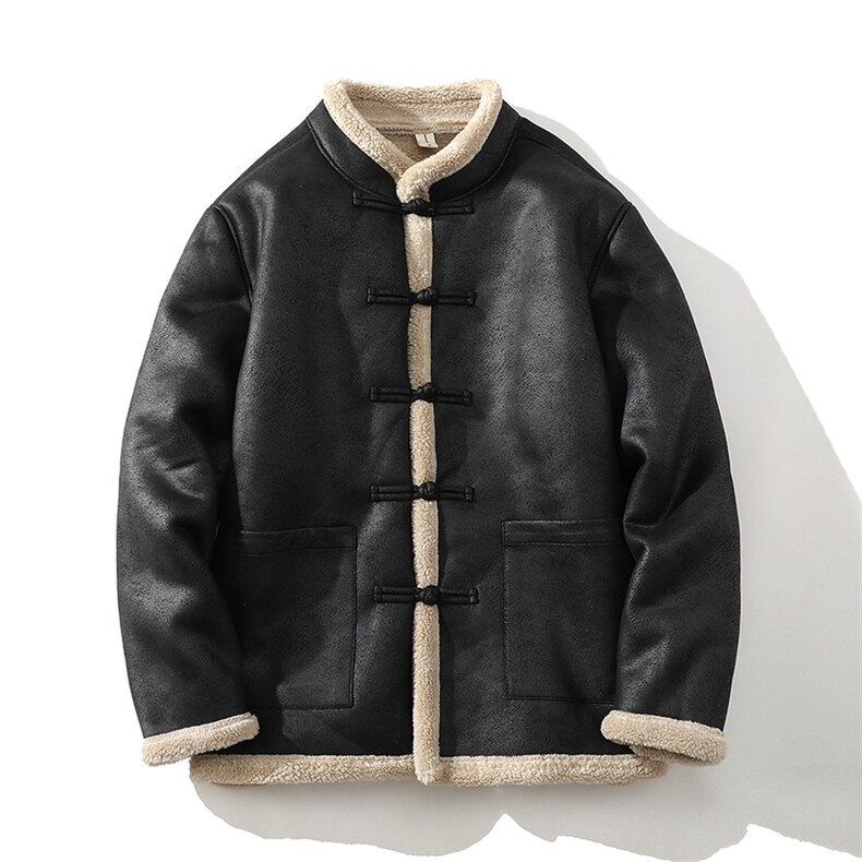 皮毛一体夹克风棉衣男冬新款外套大码羊羔绒保暖棉服1203p158,男装夹克,电商A016