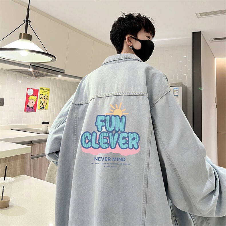 牛仔夹克男大码牛仔外套男茄克NJ77377-P60,男装夹克,电商A040