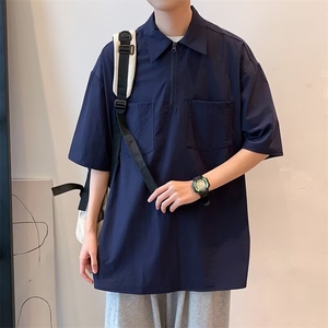 夏季新款纯色上衣口袋短袖Polo衫 HT65 P25图片
