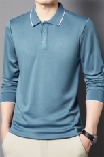 CLQX-QX666男式秋季新款长袖T恤男韩版时尚休闲男装翻领卫衣，男装T恤，电商B360A（原721A）