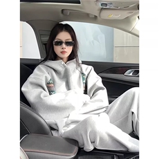 Q107-P43美式重磅纯色连帽卫衣男2025春秋新款百搭潮牌高级感，男装卫衣，电商B323A