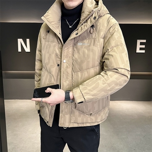 M-4XL B353 852036 P210 卡其连帽2025冬羽绒服【标50】图片