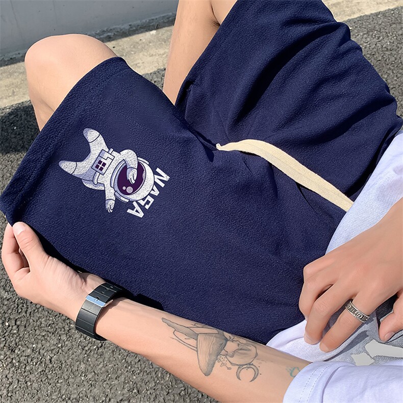 冰丝短裤男士大码宽松休闲五分裤男运动中裤MK37225-P15,男装休闲裤,电商A040