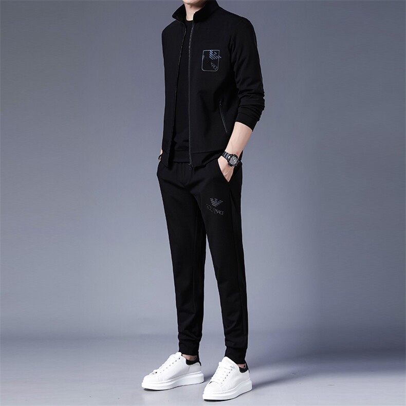 SA8928-3钱塘2020-2新款百搭简约帅气中青年男士厚款卫衣P240,男装休闲套装,钱塘207-2