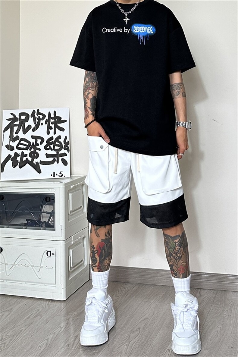 2025夏季新款男休闲五分裤A061-ED50016-P50控68-聚酯纤维,男装牛仔裤,电商A061-1