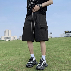 工装短裤男夏季美式宽松复古五分裤子外穿运动中裤D276，男装牛仔裤，星座1116A-1（原606A）