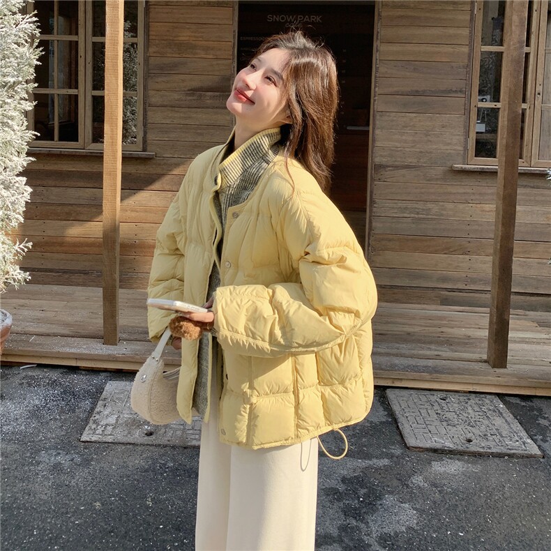 新款【有货】新标90白鸭绒针织拼接B109-9882-315-448,女装羽绒服,2B109