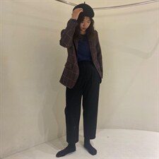 羊毛格子西装，女装西装，韩昭昭 HZAZ