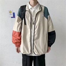 男秋季外套潮牌街头双层撞色拼接夹克HY33P55，男装夹克，星座1116-2