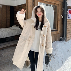 新款现！羊羔毛拼接派克服羽绒服工装外套2C133-6002-P285-K418，女装派克服，2C133