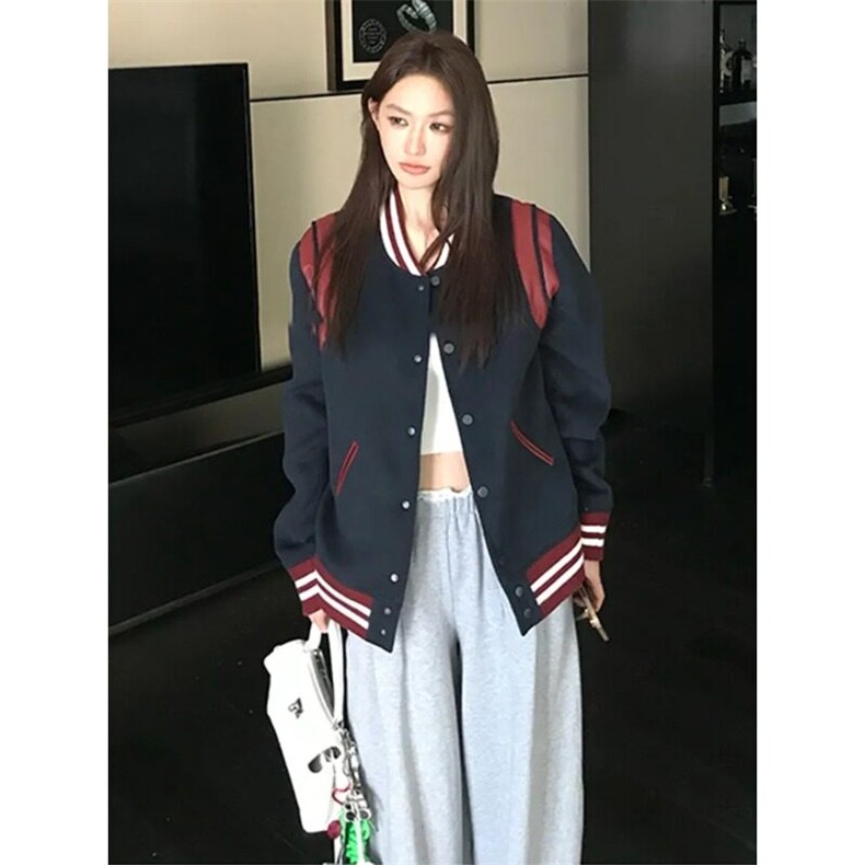 美式复古百搭男女秋冬季新款学院风韩系高街潮流棒球服外套潮,男装夹克,星座506A