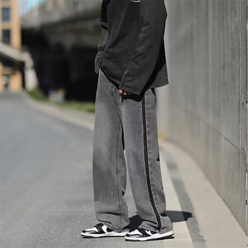 美式牛仔裤男春秋新款休闲直筒裤XK8026P40,男装牛仔裤,星座1116-2