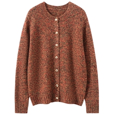 2025秋冬新款圆领系扣轻奢山羊绒针织开衫女羊毛外套莱卡工艺简约，女装羊绒衫，萨奥羊绒