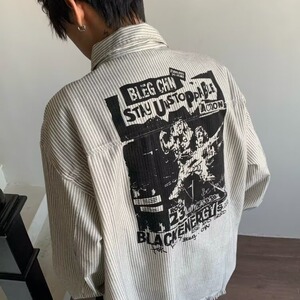 日系文艺复古时尚长袖双层棉纱衬衫2025秋季拼色领刺绣衬衣上衣图片