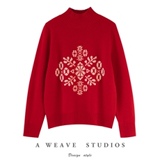 2025年秋季时尚百搭通勤简约休闲雪景，女装羊毛衫，佰米娇羊绒