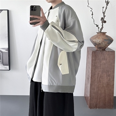 百搭撞色外套拼接棒球服夹克J47244-P80，男装夹克，星座1017