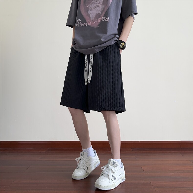 得物数据款泡泡面料短裤男夏季美式五分裤227-1*D45*P35控58,男装牛仔裤,星座227-1