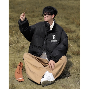 2024冬季潮牌保暖棉服棉衣美式复古立领面包服外套男 W8013-P70图片