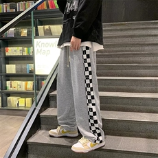 218-1-P32-TK51新款时尚休闲侧边格子休闲裤，男装休闲裤，四季星座218-1