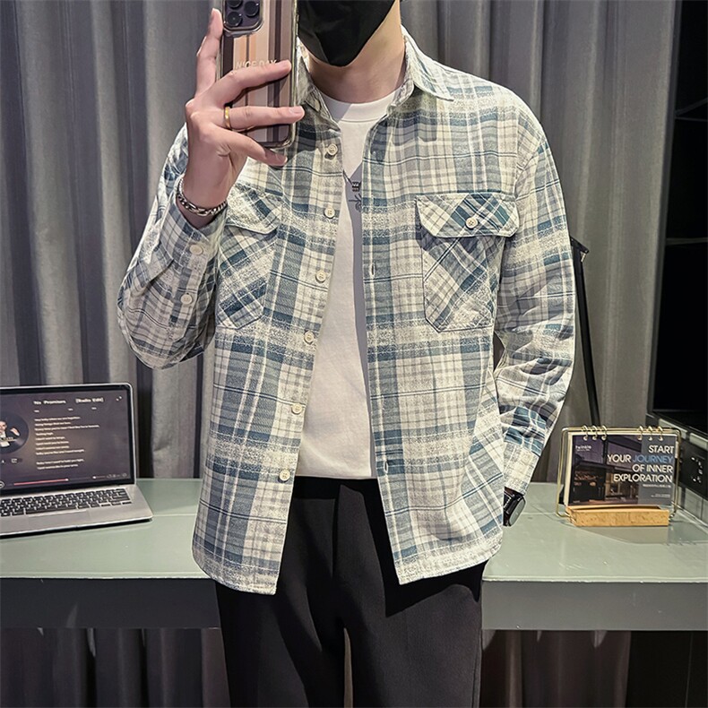 新款社会小伙秋冬男加厚寸衫型夹克男店主棉外套JK827-P68 控98图片