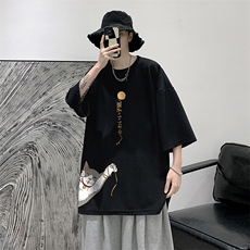 Q11013-P30春夏季七分袖t恤男大码五分袖男短袖中袖大皂风，男装T恤，电商A040