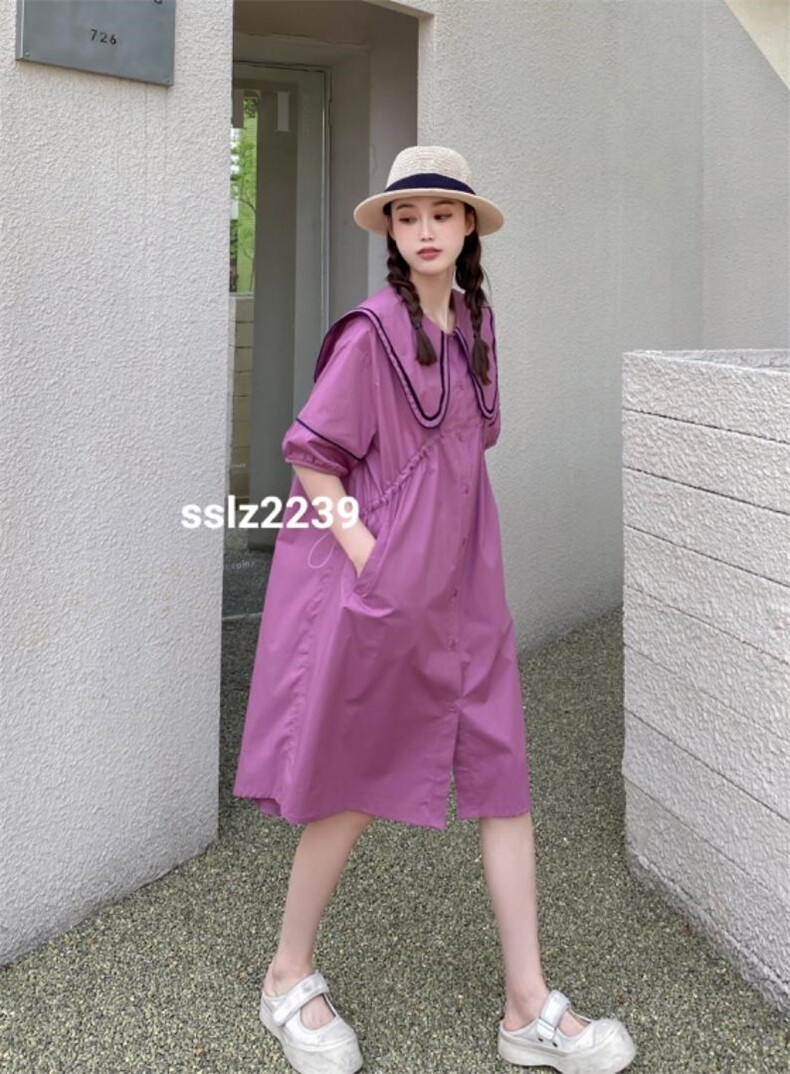 休闲时尚韩版连衣裙、不挑人穿搭随意。，女装连衣裙，时尚靓姿