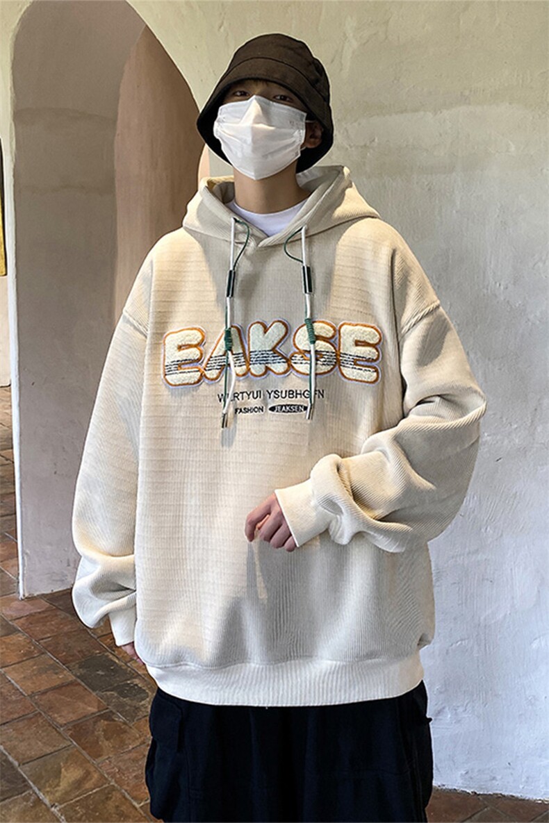 日系潮牌连帽卫衣春季宽松发泡字母上衣休闲外套-JK23105-P65控88,男装卫衣,星座605(原A050)